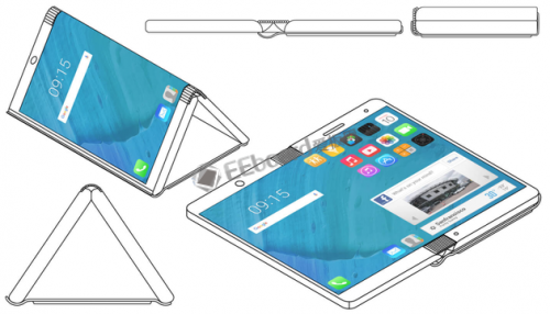 摩托罗拉可折叠手机专利曝光:苹果手机的图标